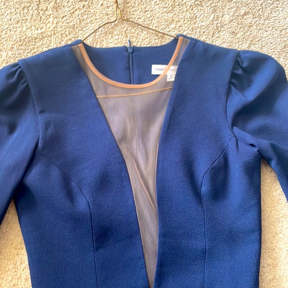 Dress the Population, midnight blue, long sleeve mini dress - Picture 3 of 3